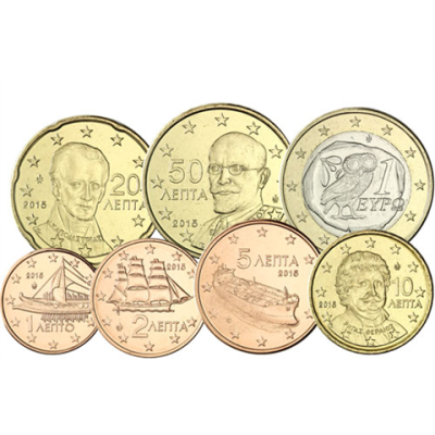 Griechenland-1,88Euro-2015-Kleinmünzensatz-RS