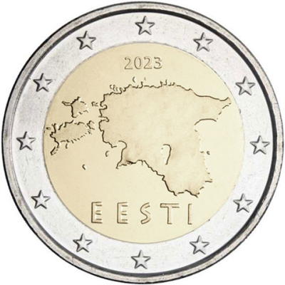Estland-2Euro-2023-Landkarte-RS
