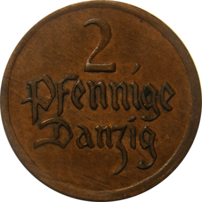 D 3 - Danzig  2 Pfennig  1923-26