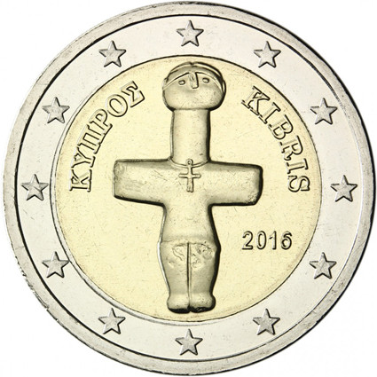   Zypern 2 Euro 2016 bfr. Idol von Pomos Muenze 