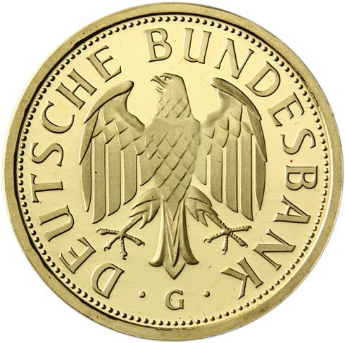 Deutschland 1 DM 2001 stgl. Goldmark Mzz. Historia Wahl 