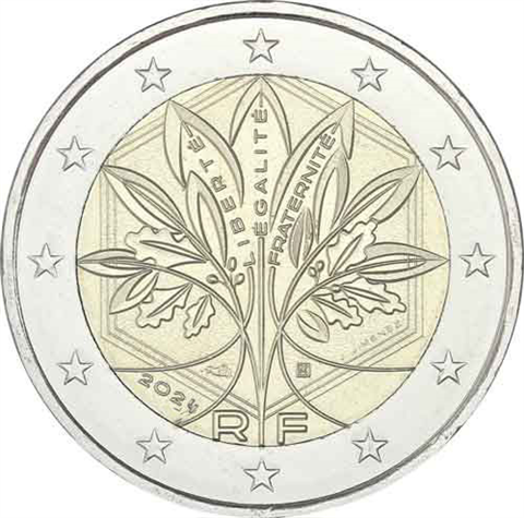 Frankreich-2Euro-2024-Kursmünze-RS