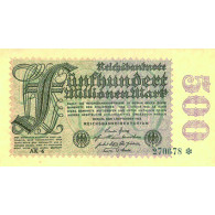 Reichsbanknote 500 Millionen Mark 1923 nach Rosenberg 