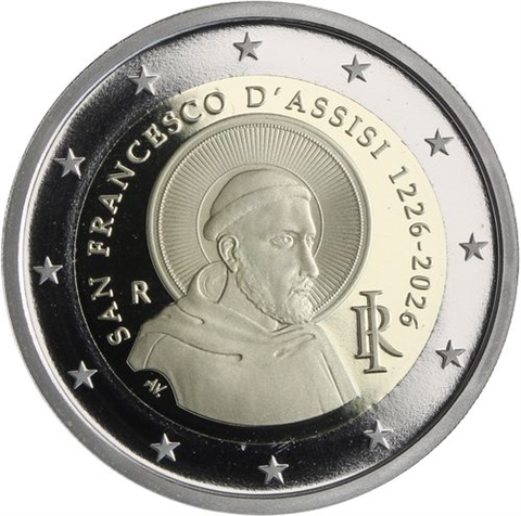 Italien-2 Euro-2026-PP-Assisi-Etui