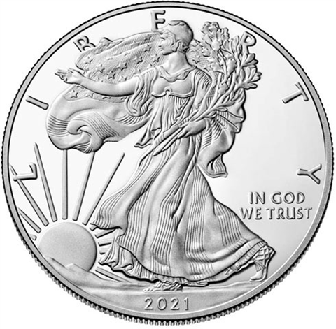 silbermünzen-USA-1-Dollar-2021-Silver-Eagle-II