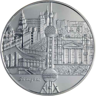 Frankreich-1_4Euro-2005-AgStgl-BauwerkevonShanghai-RS