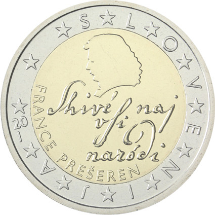 Slowenien 2 Euro 2012 stgl. France Prešeren