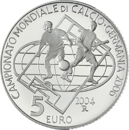 San Marino 5 Euro - 10 Euro 2004 FIFA Fußball WM - 40 g Silber