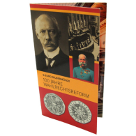 Österreich-5Euro-2007-AgHgh-EU-Wahlrechtsreform-Folder