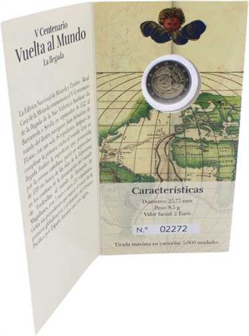 Spanien-2Euro-2022-PP-Weltumsegelung-Coincard