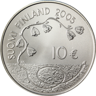 Finnland-10-Euro-2005-AgStgl-Frieden-Freiheit-RS