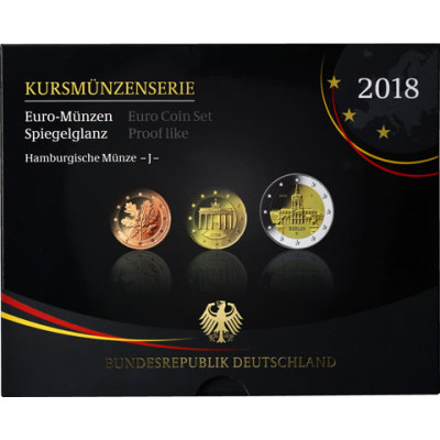 Deutschland 5,88 Euro-Kurssatz 2018 PP im Blister Mzz: J