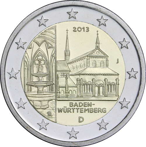 Deutschland 5 x 2 Euro 2013 bfr. Kloster Maulbronn Mzz. A - J