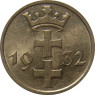 D 15 -  Danzig 1 Gulden 1932  Wappen
