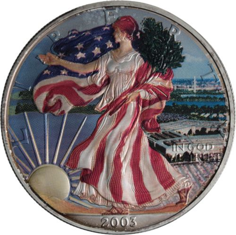 USA-1 Dollar-2004-AGstgl-Farbe-SilverEagle-RS