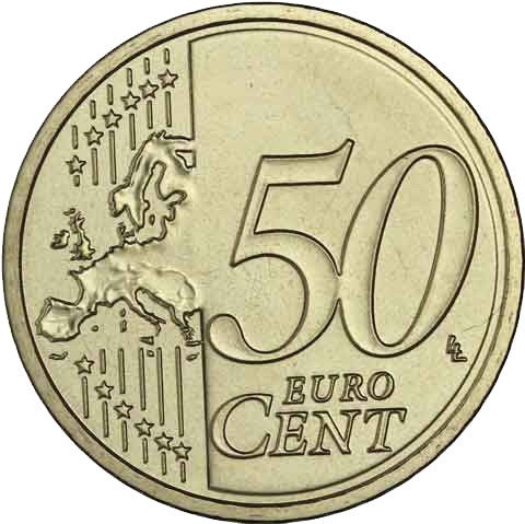 Vatikan 50 Cent Kursmünze 2018 Stgl. Motiv: Papst-Wappen von Franziskus