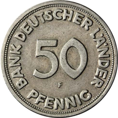 50-Pfenning-1949-BANK-DEUTSCHER-LÄNDER--F