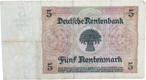 RO.164-5Rentenmark-2.1.1926-gebraucht-RS