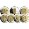 Kanada-7x20Dollar-2014-AGpp-Adler-Wolft-vergoldet-RSVS