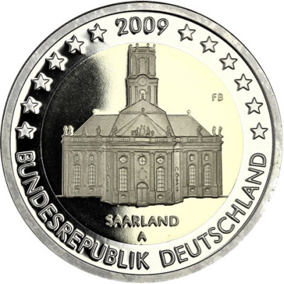 Deutschland 2 Euro-Gedenkmünze 2009 PP  Ludwigskirche Mzz. Historia Wahl 