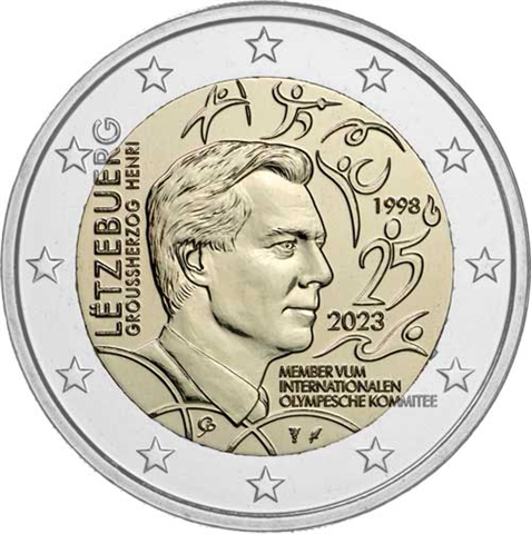 Luxemburg-2Euro-2023-Stgl-HenriOlymp-Rabe