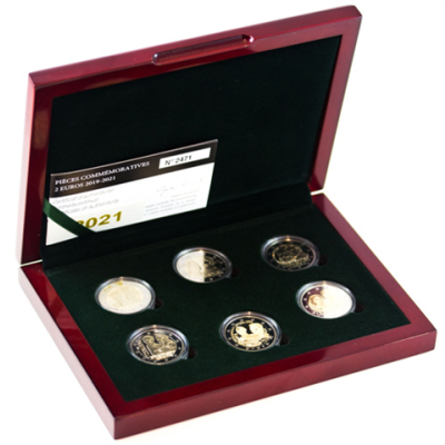 Luxemburg-6x2Euro-2019bis2021-PP-EtuiMitMünzen-1