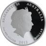 Australien-1 Dollar-2012-AGpp-Lunar II Drache-Farbe-VS