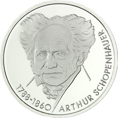 Deutschland 10 DM Silber 1988 Stgl 200. Geburtstag von Arthur Schopenhauer I