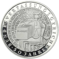 Deutschland 10 DM Silber 2001 PP 50 Jahre Bundesverfassungsgericht I