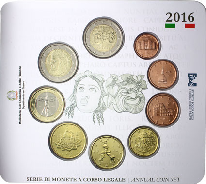 KMS Kursmünzen Italien 5,88 Euro 2016 inkl. 2 Euro Plauto 