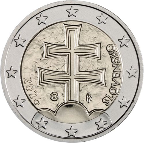 Slowakei-2 Euro-2026-Stgl-Kursmünze-RS