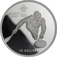 Kanada-20Dollar-1987-AGpp-Curling-RS