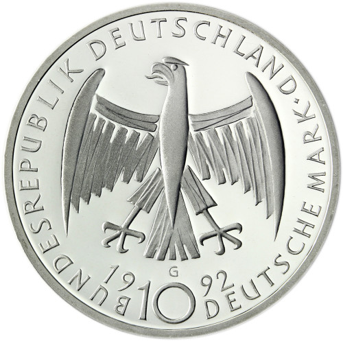 Deutschland 10 DM Silber 1992 Stgl. 125. Geburtstag von Käthe Kollwitz