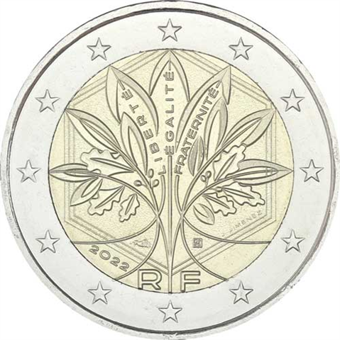 Frankreich-2Euro-2022-Lebensbaum-bfr-RS