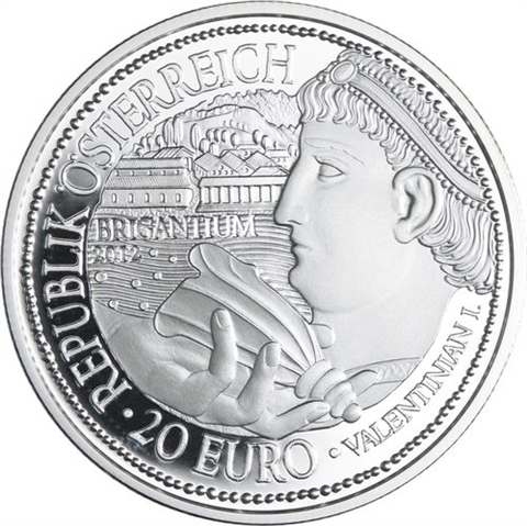 Österreich-6x20 Euro-2010-2012-AGpp-Roma an der Donau-Set-EtuiI