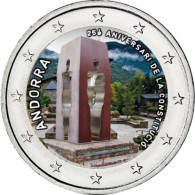 Andorra 2 Euro Gedenkmünze 2018  25-jähriges Jubiläum Verfassung Andorra mit Farbmotiv 