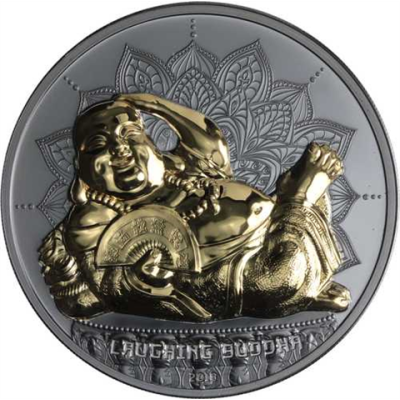 Palau-10 Dollar-2018-AGpp-Blach-Ruth-Laughing Buddha-RS