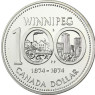 Kanada 1 Dollar Silber 1974 Winnipeg