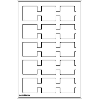 320714 - +tab-muenztableau-l-mit-15-eckigen-faechern-50-mm-blau-2er-pack