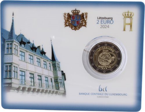 Luxemburg-2 Euro-2024-bfr-Feiersteppler-Coincard-RS