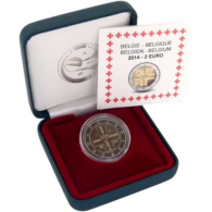 Belgien 2 Euro 2014 Rotes Kreuz PP  im Etui -frei