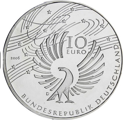 Deutschland 10 Euro 2006 stgl. Wolfgang Amadeus Mozart Silber 