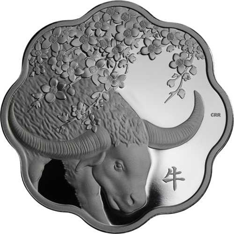 Kanada-15 Dollar-2021-AGpp-Lunar Lotus-Jahr des Ochsen-RS