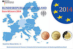 Deutschland 5 x 5,88 Euro 2014 PP  KMS im Blister Mzz. A - J