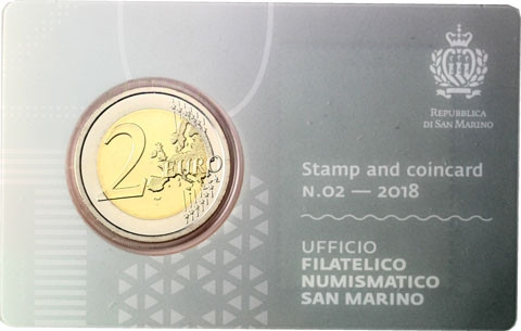 San Marino 2 Euro 2018 Der Heilige Marinus Coincard 