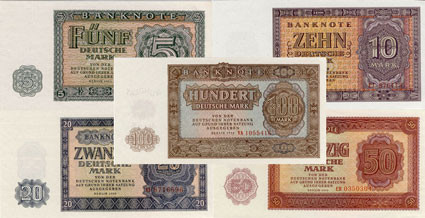 Geldscheine, Banknoten und Sondermünzen von Historia Hamburg DDR  1955