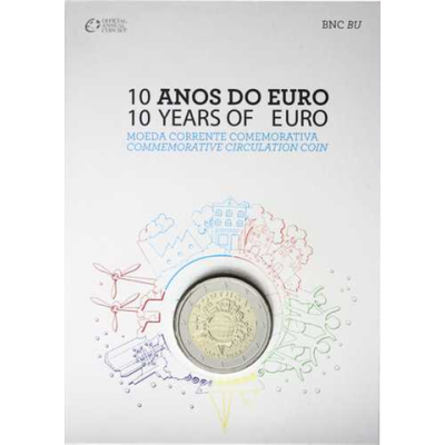 Portugal 2 Euro 2012 Stgl. 10 Jahre Euro-Bargeld Coincard 1