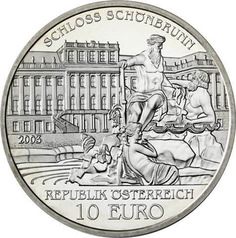 Oesterreich-10-Euro-2003-Silber-HGH-Schloss-Schoenbrunn-Folder