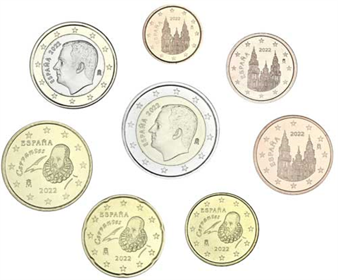 Spanien-3,88Euro-2022-Kursmünzen