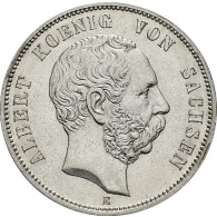 J.122 Sachsen 5 Mark 1875 - 1889 König Albert 